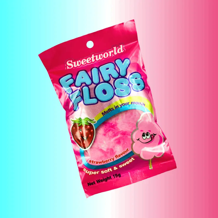 Sweetworld Strawberry Fairy Floss 15g