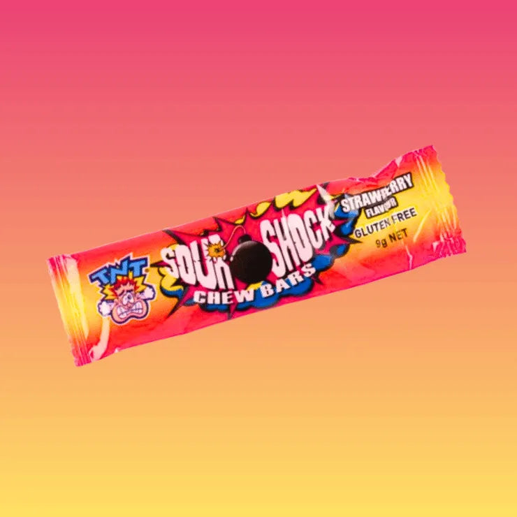 TNT Sour Shock Chew Bar Strawberry