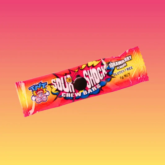 TNT Sour Shock Chew Bar Strawberry