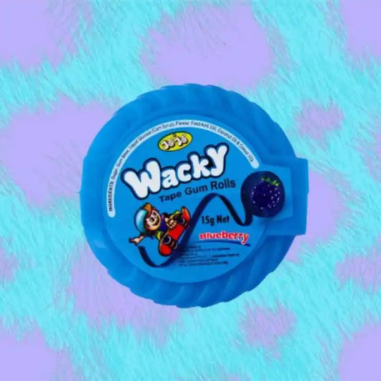 wacky blueberry bubble gum roll
